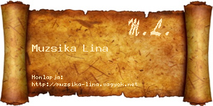 Muzsika Lina névjegykártya